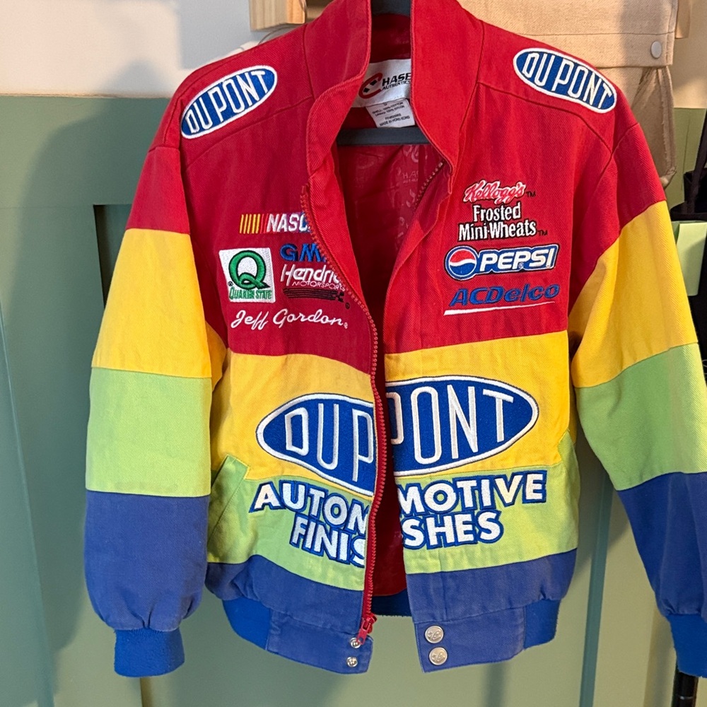 DuPont Racing youth Jacket with Colorful Stripes